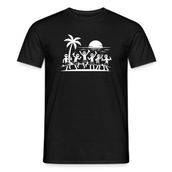 Icône de l’équipe de plage de fête - T-shirt homme - noir - Devant - AI Model Male 178 light (178cm)