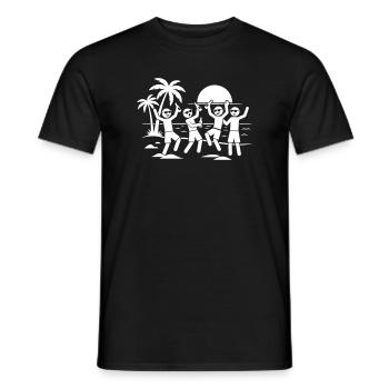 Beach Holiday Party - Men's T-Shirt - black - Front - AI Model Male 178 light (178cm)