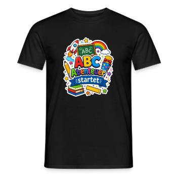 Schulkind 2026 Einschulung 2026 Schulanfang - Männer T-Shirt - Schwarz - Vorne - AI Model Male 178 light (178cm)