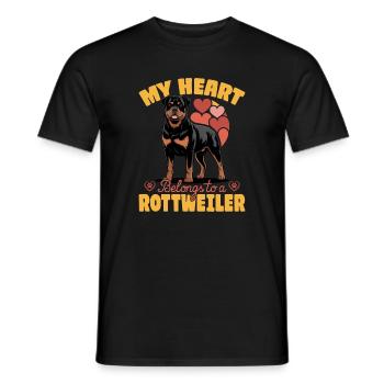 Rottweiler Rottweiler Rottie Race de chien - T-shirt homme - noir - Devant - AI Model Male 178 light (178cm)