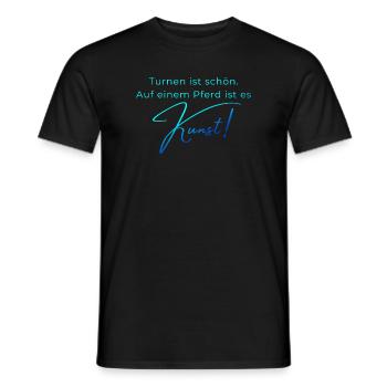 Turnen ist schön: Voltigieren ist Kunst - Männer T-Shirt - Schwarz - Vorne - AI Model Male 178 light (178cm)