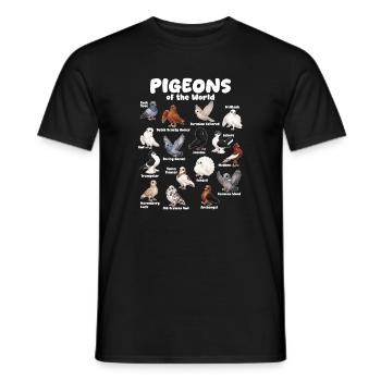 Tauben Der Weltvogelartenkarte Ornithologie - Männer T-Shirt - Schwarz - Vorne - AI Model Male 178 light (178cm)