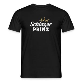 Schlager Prinz Schlagerparty - Männer T-Shirt - Schwarz - Vorne - AI Model Male 178 light (178cm)