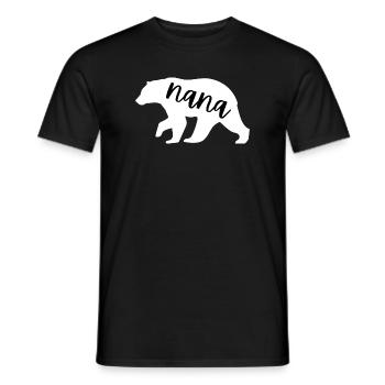Nana Bär süße Oma Muttertagsgeschenk Familiengeschenk - Männer T-Shirt - Schwarz - Vorne - AI Model Male 178 light (178cm)