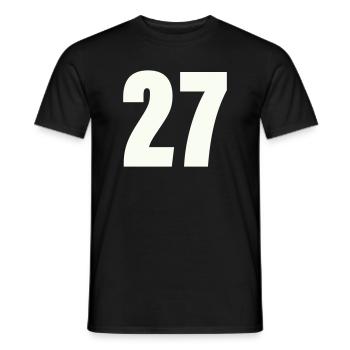 27 - Men's T-Shirt - black - Front - AI Model Male 178 light (178cm)