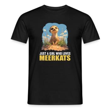 Meerkat Erdmännchen - Männer T-Shirt - Schwarz - Vorne - AI Model Male 178 light (178cm)