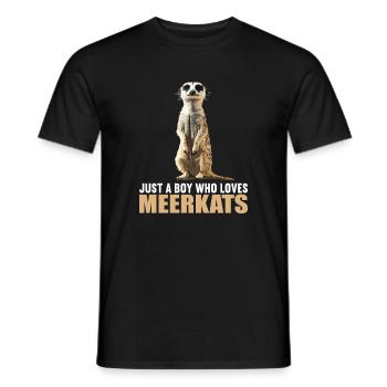 Meerkat Erdmännchen - Männer T-Shirt - Schwarz - Vorne - AI Model Male 178 light (178cm)