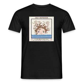 Meer der Ruhe und Gedanken - Männer T-Shirt - Schwarz - Vorne - AI Model Male 178 light (178cm)