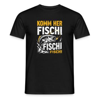 Komm Her Fisch Fisch Fisch - Männer T-Shirt - Schwarz - Vorne - AI Model Male 178 light (178cm)