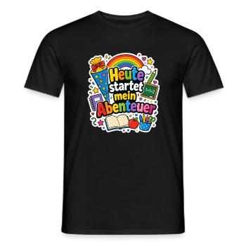 Schulkind 2026 Einschulung 2026 Schulanfang - Männer T-Shirt - Schwarz - Vorne - AI Model Male 178 light (178cm)