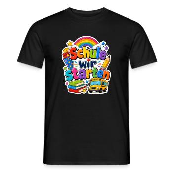 Schulkind 2026 Einschulung 2026 Schulanfang - Männer T-Shirt - Schwarz - Vorne - AI Model Male 178 light (178cm)