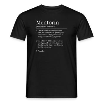 Mentorin Definition Danke Abschiedsgeschenk Coach  - Männer T-Shirt - Schwarz - Vorne - AI Model Male 178 light (178cm)