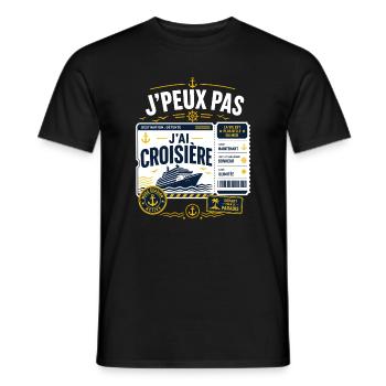 J'Peux Pas J'Ai Croisière Destination Détente - T-shirt homme - noir - Devant - AI Model Male 178 light (178cm)