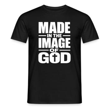 Made In The Image Of God Christlicher Glaube - Männer T-Shirt - Schwarz - Vorne - AI Model Male 178 light (178cm)