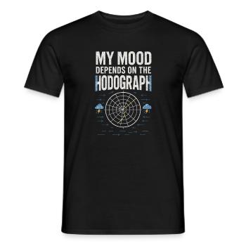 Mood according to Hodograph | Thunderstorm forecast - Men's T-Shirt - black - Front - AI Model Male 178 light (178cm)