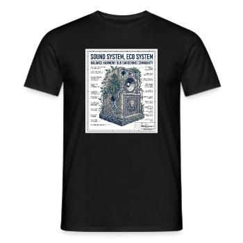Reggae Soundsystem Eco - T-shirt homme - noir - Devant - AI Model Male 178 light (178cm)