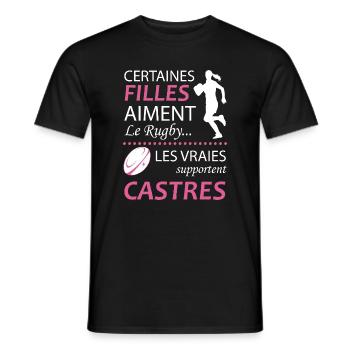 Certaines Filles Aiment Le Rugby Les Vraies Sup... - T-shirt homme - noir - Devant - AI Model Male 178 light (178cm)