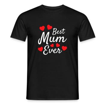 Best Mum Ever - Men's T-Shirt - black - Front - AI Model Male 178 light (178cm)