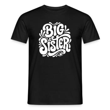 Big Sister Psychedelic Splash - Men's T-Shirt - black - Front - AI Model Male 178 light (178cm)
