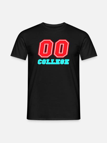 00 College Neon Emblem - Men's T-Shirt - black