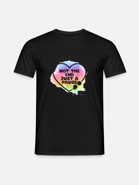 Semicolon Suicide Prevention Just - Men's T-Shirt - black