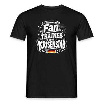 Heute bin ich Fan, Trainer und Krisenstab - Männer T-Shirt - Schwarz - Vorne - AI Model Male 178 light (178cm)