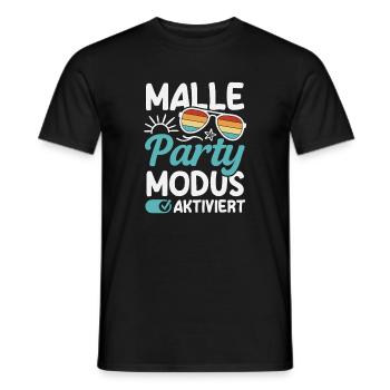 Malle Party Modus Mallorca Urlaub Gruppen - Männer T-Shirt - Schwarz - Vorne - AI Model Male 178 light (178cm)
