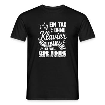 Ein Tag ohne Klavier Musik Piano Pianist Musiker - Männer T-Shirt - Schwarz - Vorne - AI Model Male 178 light (178cm)