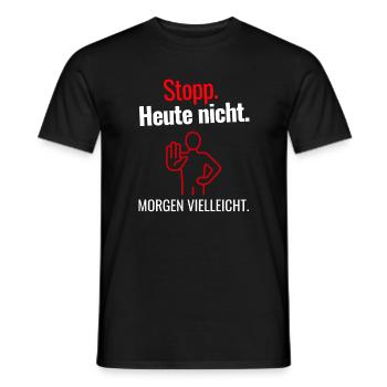 Heute Nicht Vielleicht - Männer T-Shirt - Schwarz - Vorne - AI Model Male 178 light (178cm)