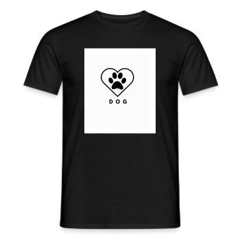Dog love - Men's T-Shirt - black - Front - AI Model Male 178 light (178cm)