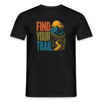 Montagnes - Trouvez votre sentier - T-shirt homme - noir - Devant - AI Model Male 178 light (178cm)