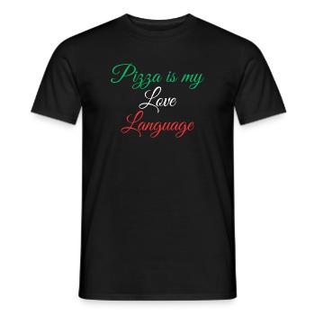 Pizza love letter - Männer T-Shirt - Schwarz - Vorne - AI Model Male 178 light (178cm)