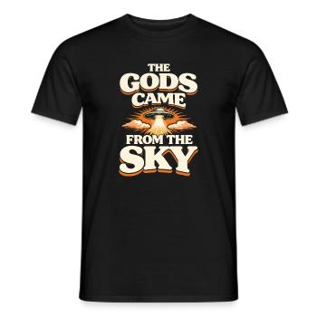 Gods From The Sky - Men's T-Shirt - black - Front - AI Model Male 178 light (178cm)