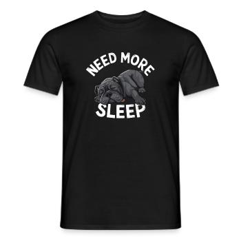 Le carlin endormi a besoin de plus de sommeil - T-shirt homme - noir - Devant - AI Model Male 178 light (178cm)