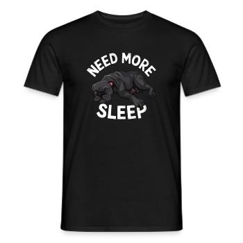 Need More Sleep Dog Motif for Dog Lovers and - Men's T-Shirt - black - Front - AI Model Male 178 light (178cm)