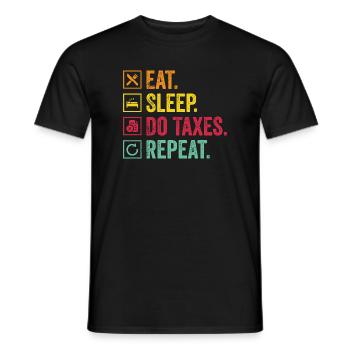 Eat Sleep Control Repeat - Men's T-Shirt - black - Front - AI Model Male 178 light (178cm)