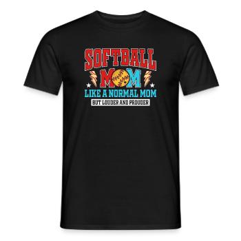 Maman de softball plus forte et fière - T-shirt homme - noir - Devant - AI Model Male 178 light (178cm)