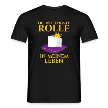 Wichtigste Rolle Im Leben Klopapier Spruch - Männer T-Shirt - Schwarz - Vorne - AI Model Male 178 light (178cm)