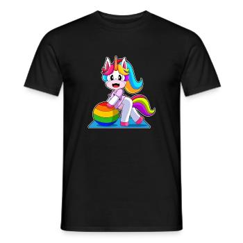 Gymnastique Unicorn Workout Fitness - T-shirt homme - noir - Devant - AI Model Male 178 light (178cm)
