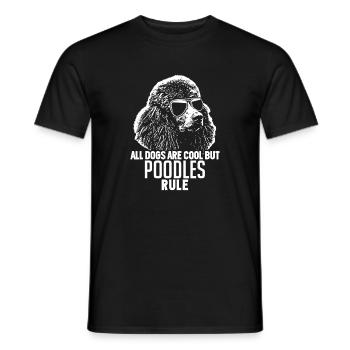 Pudel-Sonnenbrillen-Rule Tee - Männer T-Shirt - Schwarz - Vorne - AI Model Male 178 light (178cm)