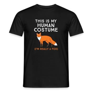 Das ist mein Fuchskostüm-Humor-T-Shirt - Männer T-Shirt - Schwarz - Vorne - AI Model Male 178 light (178cm)
