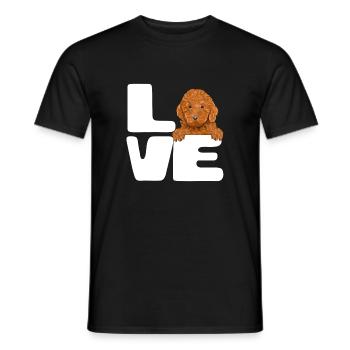 Welpenliebestypografie - Männer T-Shirt - Schwarz - Vorne - AI Model Male 178 light (178cm)