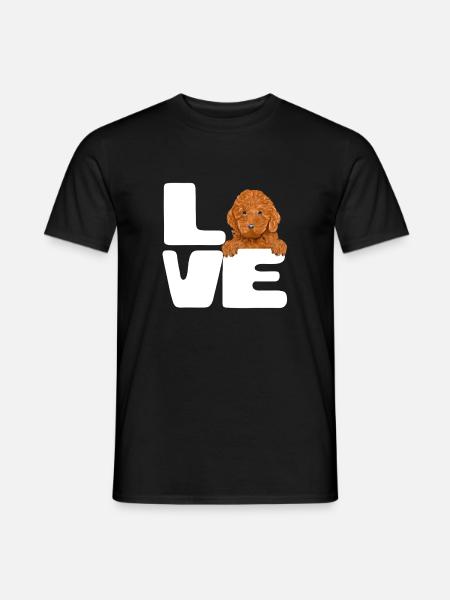 Puppy Love Typography - Men's T-Shirt - black
