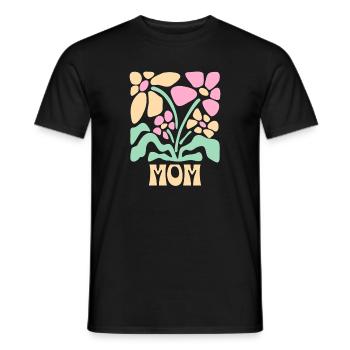 Muttertag Blumen MOM - Männer T-Shirt - Schwarz - Vorne - AI Model Male 178 light (178cm)