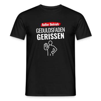 Außer Betrieb Geduldsfaden gerissen - Männer T-Shirt - Schwarz - Vorne - AI Model Male 178 light (178cm)