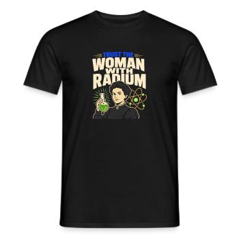Marie Curie Chemistry Radiology Science - Men's T-Shirt - black - Front - AI Model Male 178 light (178cm)