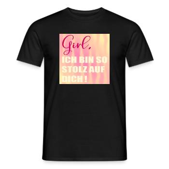 Stolz auf Dich Mädchen - Männer T-Shirt - Schwarz - Vorne - AI Model Male 178 light (178cm)