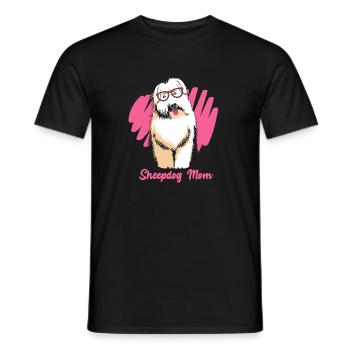 English Shepherd Mom Mom Mom Mom - Men's T-Shirt - black - Front - AI Model Male 178 light (178cm)
