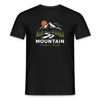 Mountain Trail Run - Men's T-Shirt - black - Front - AI Model Male 178 light (178cm)
