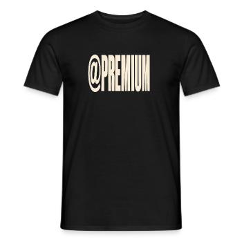Premium Typography @PREMIUM - Men's T-Shirt - black - Front - AI Model Male 178 light (178cm)